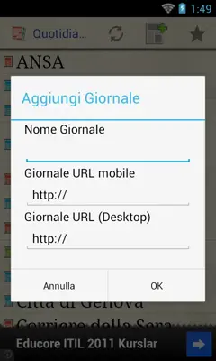 Quotidiani Italiani android App screenshot 0